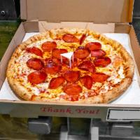 Pepperoni trilogy  · Smoked Pepperoni,diced Pepperoni and our signature Pepperoni all together topped with bacon ...
