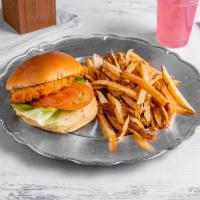 Chicken Sandwich Combo with Fries  · Grilled or spicy chicken sandwich with lettuce and tomato, fries, and 16 oz. fountain drink.