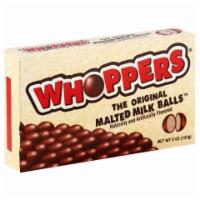 Whoppers 5oz · Grab a handful of WHOPPERS! Enjoy delicious and crunchy chocolate-coated malted milk balls a...