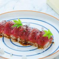 Bluefin Tuna Akami with Black Truffle Sauce 6 Pcs · Sashimi.