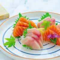 Salmon Sashimi 6 Pieces + Hamachi Sashimi 6 Pieces · Sashimi.