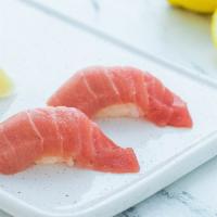 Bluefin Tuna Chutoro Nigiri 2 Pcs · Nigiri sushi.