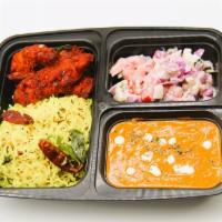 Fish Tandoor Combo · Combo includes
1 portion of Fish Tandoor
Chef choice rice
Salad 
Sauce
Choice of drink