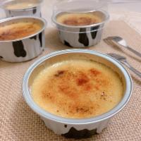 Crème Brûlée (1cup) · Rich custard base topped with a texturally contrasting layer of hardened caramelized sugar. ...