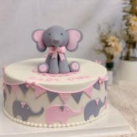 Cute Little Elephant Cake · Fondant hand made cake, all edible- Please pre-order 1-2 days in advanced