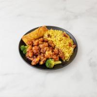 C16. General Tso's Chicken Combination Platter · Hot and spicy.