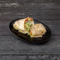California Wrap · Served with grilled chicken, Romaine Lettuce, Avocado and Ranch Dressing