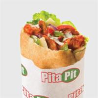 Buffalo Chicken Pita · Chicken Grilled in Buffalo Sauce with YOUR CHOICE OF TOPPINGS, CHEESE & SAUCES !!