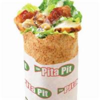 Chicken Caesar Pita · Grilled Chicken Breast & Bacon with YOUR CHOICE OF TOPPINGS, CHEESE & SAUCES !!.
