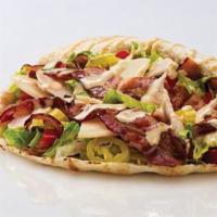 Club Pita · Grilled Deli Style Black Forest Ham, Turkey & Bacon with YOUR CHOICE OF TOPPINGS, CHEESE & S...