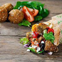 Falafel Pita · Vegan Chickpea Patty with YOUR CHOICE OF TOPPINGS, CHEESE & SAUCES !!