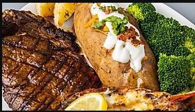 Surf and Turf All Day Dinner · Fresh, succulent, grilled lobster tail alongside ribeye steak. Make it jerked for an additio...