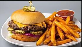S2 Ultra Burger · Handmade 1/2 lb. 100 % black Angus beef burger served with ketchup, mustard, lettuce, tomato...
