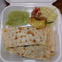 Carne Asada Quesadilla · Carne Asada, Cheese, Pico de Gallo, Lettuce, Guacamole