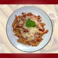 Spaghetti with Marinara · Served with garlic bread.