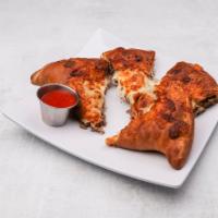 Steak and Cheese Calzone · A baked or fried turnover of pizza dough stuffed with savory fillings. 