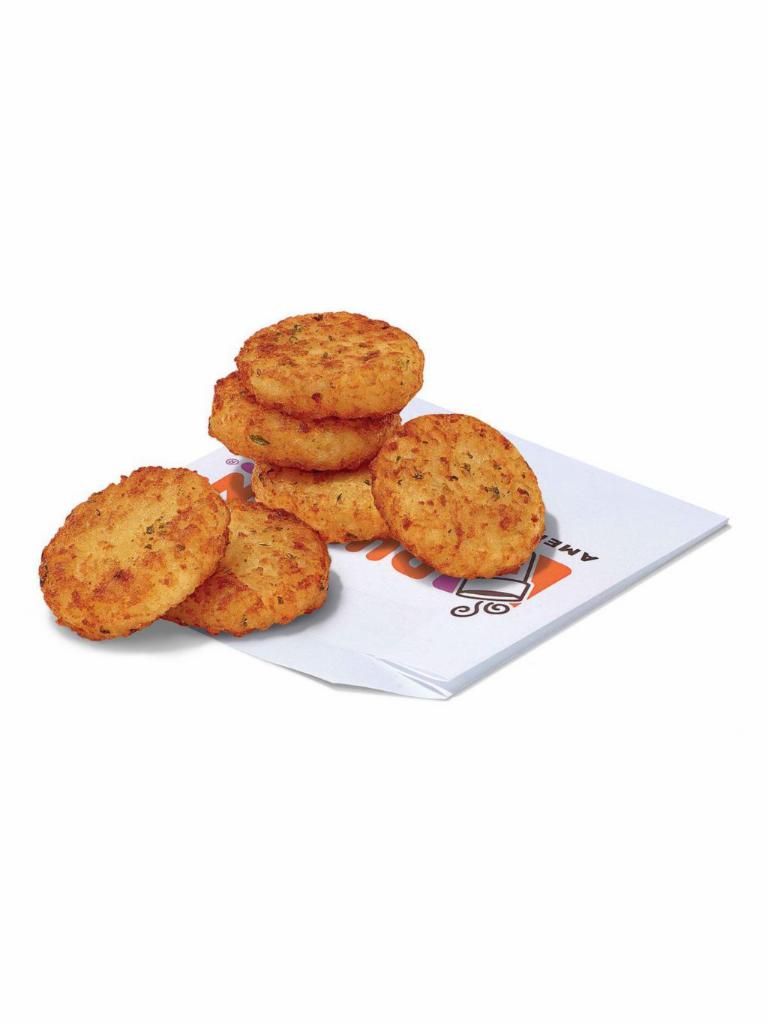 Hash Browns · Lightly seasoned, crispy bites of goodness. 6 pieces per serving. Max 6 servings per order. 