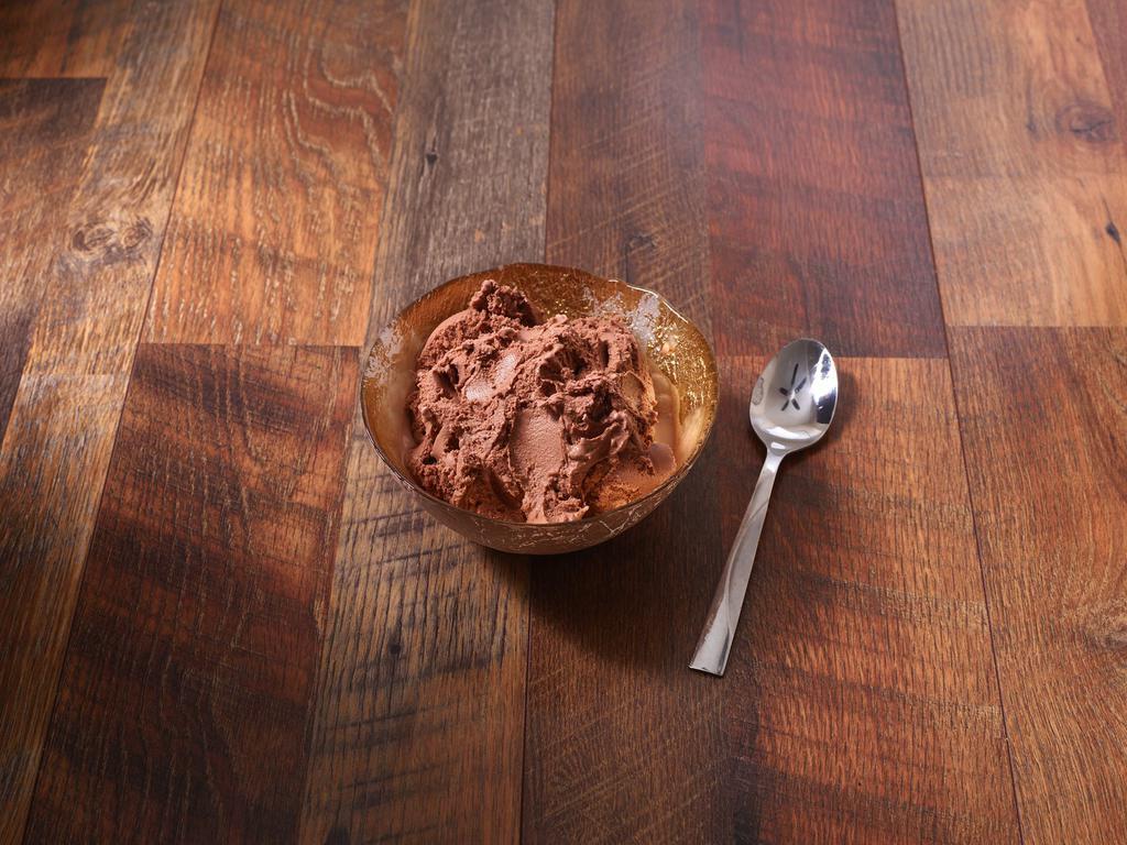 Belgian Chocolate Pint · Medium dark chocolate ice cream.