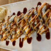 Las Vegas Roll · Cream cheese, tuna, salmon, white fish inside, lightly fried with mayo and eel sauce on top.