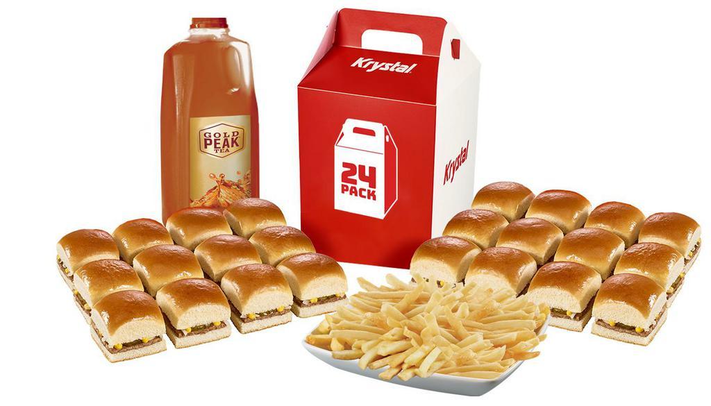 24 Krystals® + Party Fries + Any Half Gallon Beverage · 