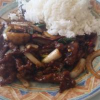 2. Mongolian Beef · Hot and spicy.