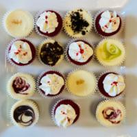  Deluxe Gift Box - 15 Minis, Gift bag & Note  · A Foodie's Delight! We assort a selection of  15 Minis: 8 cheesecakes & 7 Red Velvet Cupcake...