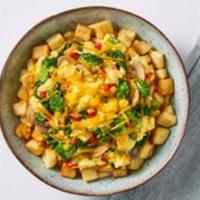 Farmer's Market Bowl · Need more veggies in your life? This bowl starts with seasoned country potatoes, then topped...