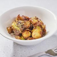 Brussels Sprouts (V, GF) · Roasted with extra virgin olive oil. Good for gluten-free, dairy-free, paleo, keto, vegetari...