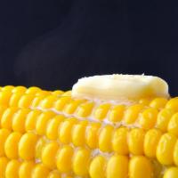 Corn On The Cob · Two half cobs of yellow corn