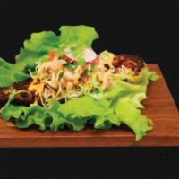 Protein Taco · Zarandeado fish taco in a lettuce wrap, cabbage, pico de gallo and chipotle dressing.