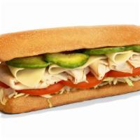 Turkey Club · Cracked Peppermill Turkey Breast, Bacon, Lettuce, Tomato, Avocado, American Cheese W/ House ...