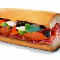 Hot Salami · Salami, Onion, Black Olives, Bell Pepper, Mozzarella Cheese, American Cheese W/ House Spicy ...
