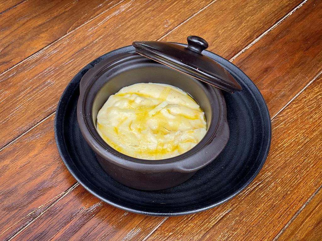 Spanish Manchego Cheese Infused Mashed Potatoes · Infused with Spanish manchego cheese & our Europa table cornicabra olive oil.