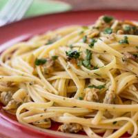 Spaghetti with Red Clams Sauce · With red clam sauce. 