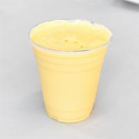 Mango Lassi · Mango pulp with yogurt.