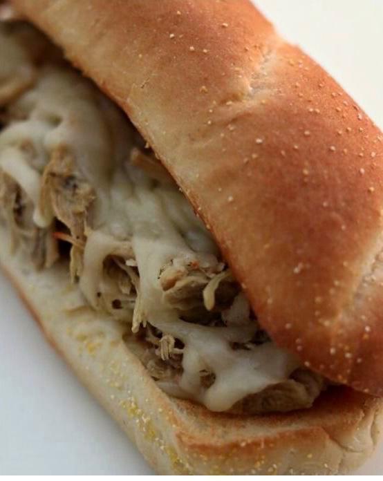 Chicken Cheese Philly Sandwich · Boneless skinless chicken sandwich.