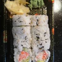 California Roll · Crabmeat, cucumber, and avocado. Cook roll. 8 pieces.