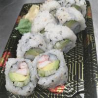Boston Roll · Cucumber, avocado, and sushi shrimp. Cook roll. 8 pieces.