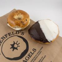 Bagel with Cream Cheese and Black & White Cookie  · Bagel of choice with cream cheese spread of choice with a classic black & white cookie
AVAIL...