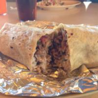 2. Regular Burrito · Choice of meat with rice, beans, onion and cilantro. 
