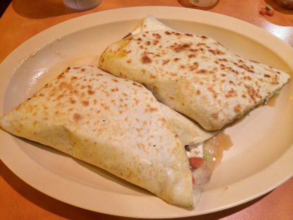 5. Super Quesadilla · flour tortilla topped with cheese and salsa, sour cream, guacamole choice of meat 