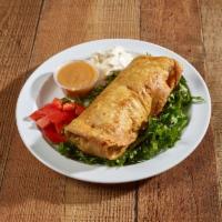 15. Chimichanga Burrito · Beans, green chile and cheese in beef, steak or chicken.