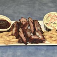 Rib Tips · Includes fries, bread and coleslaw.