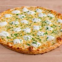 NY Style Hand Stretched Thin Crust White Pizza (18