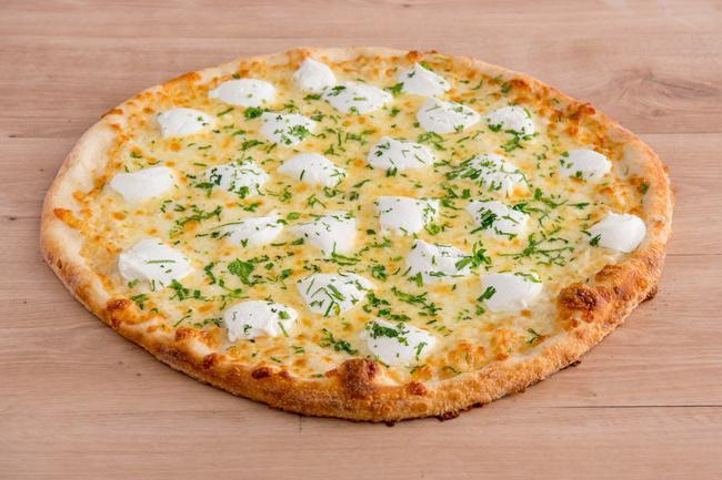 NY Style Hand Stretched Thin Crust White Pizza (18