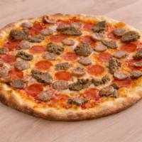 NY Style Hand Stretched Thin Crust Meat Lovers Pizza (18