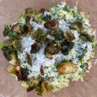 Side Door Caesar  · Shaved brussels sprouts, roasted brussels, crispy brussels, house-made croutons, black peppe...