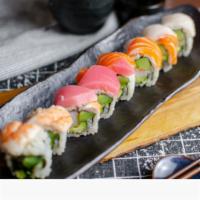 Rainbow Special Roll · California topped with assorted fish and shrimp
