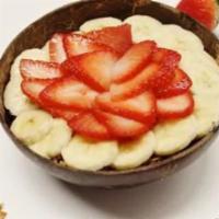 Sol Bol · Acai (or choose another base) topped with granola, bananas, strawberries, and honey. Gluten ...