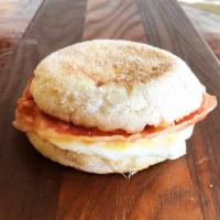 Smoked Bacon Provolone Breakfast Sandwich · Delicious breakfast sandwich made with uncured smoked bacon, a whole egg, provolone cheese i...